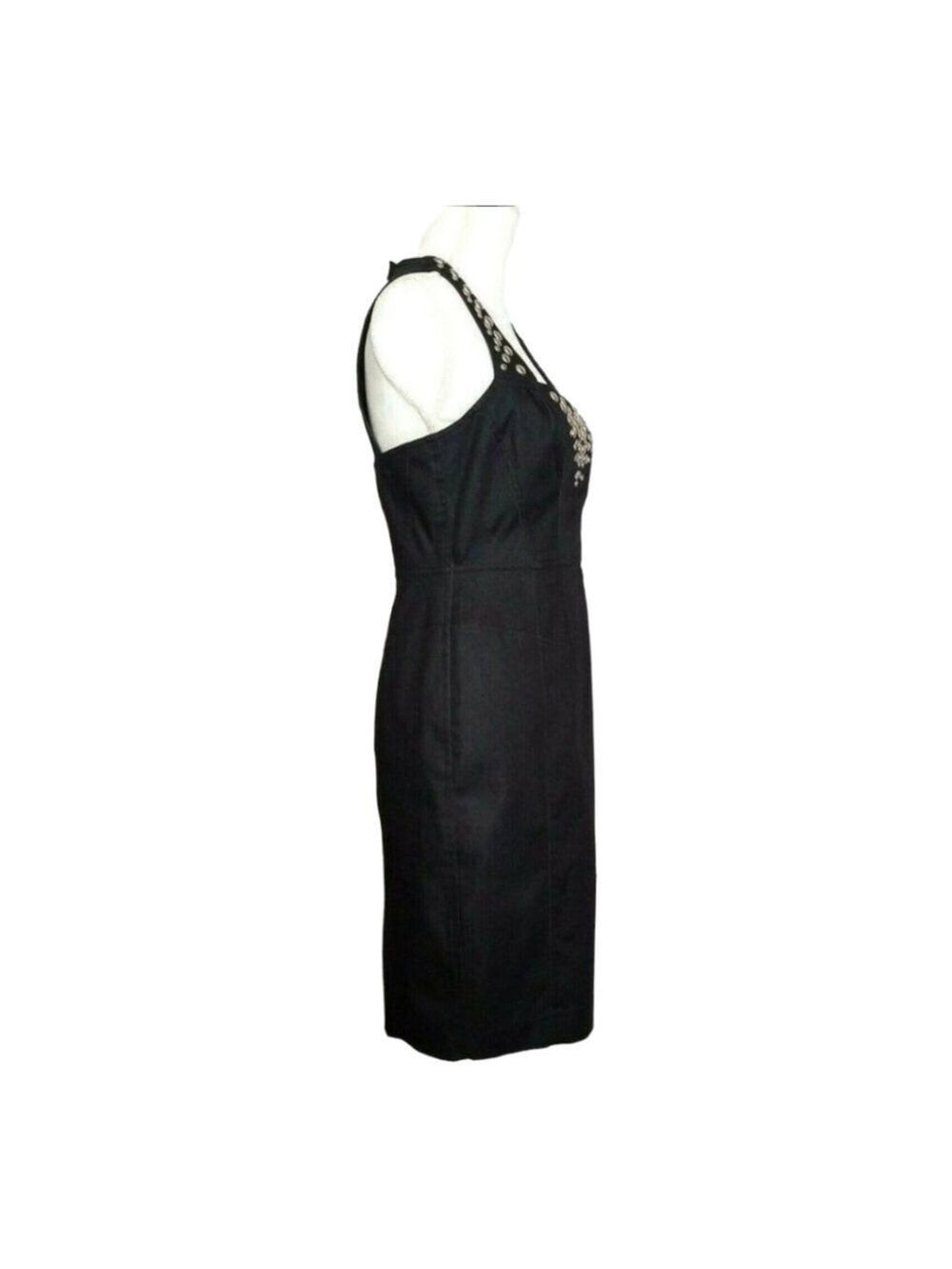 Maggy London Sleeveless Black Dress Size 8 - Picture 4 of 8